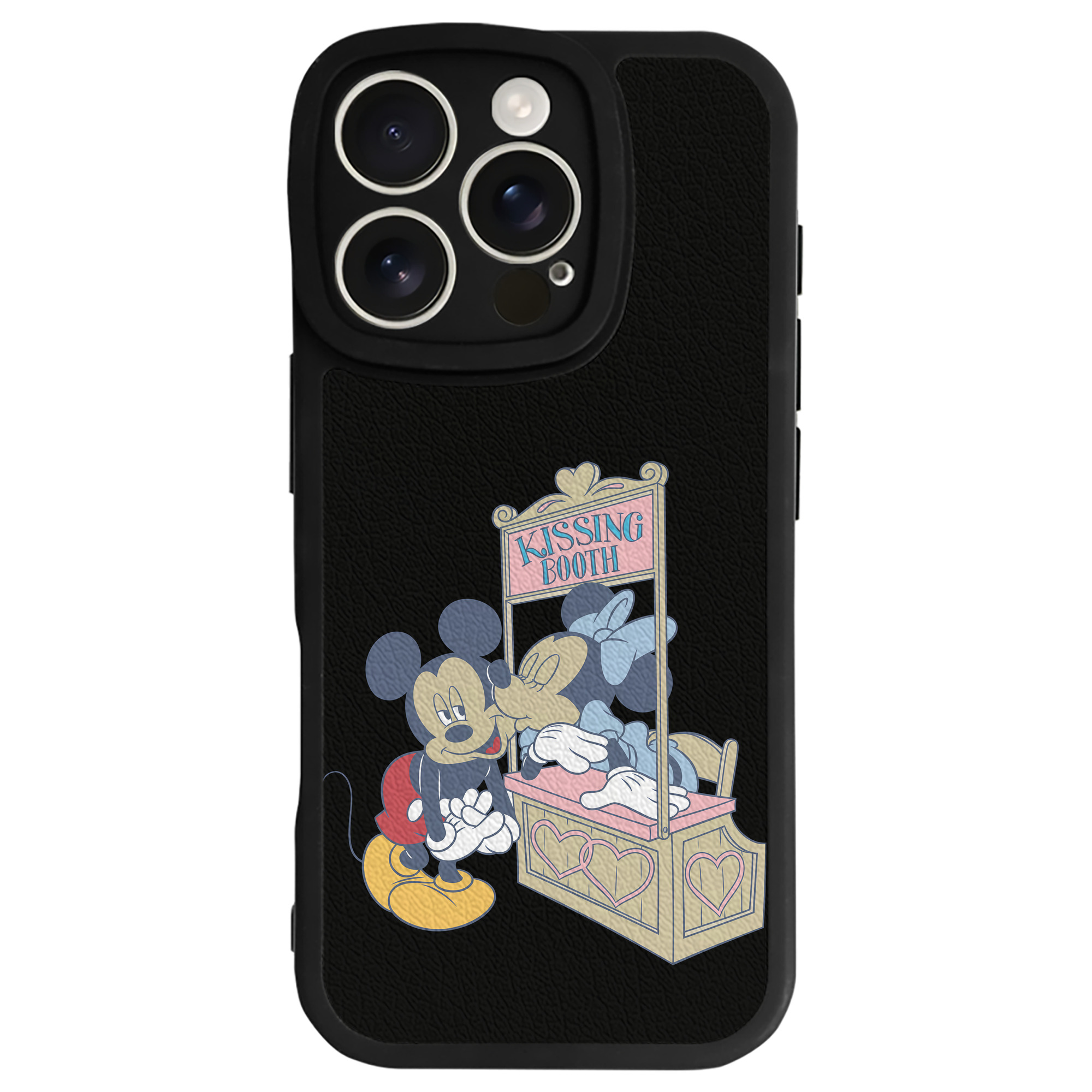 （画像用） ミッキーマウス Mickey Mouse 【iPhone 16シリーズ対応】シリコンスマホケース（レザー調） 材質：シリコン